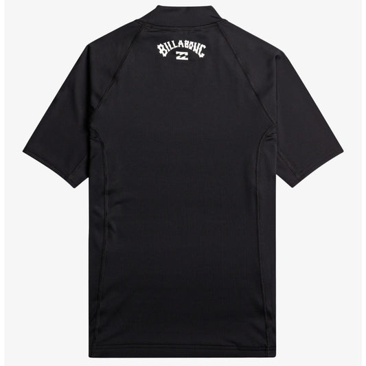 Billabong Waves All Day Short Sleeve Rash Vest Junior (Black)