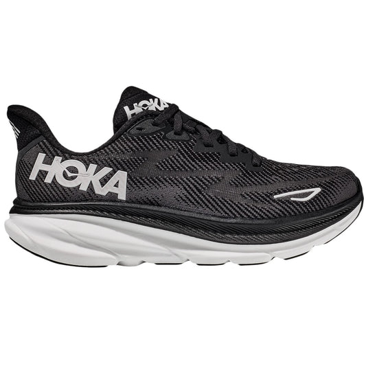 Hoka Clifton 9 Running Shoes Men's (Black White)