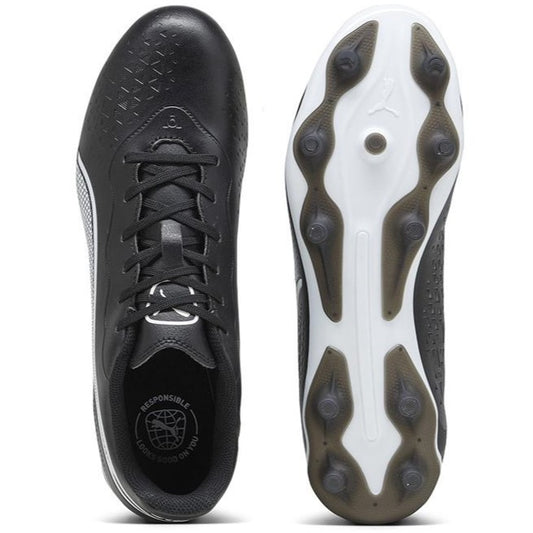 Puma King Match Play FG/AG Football Boots Men's (Black White)