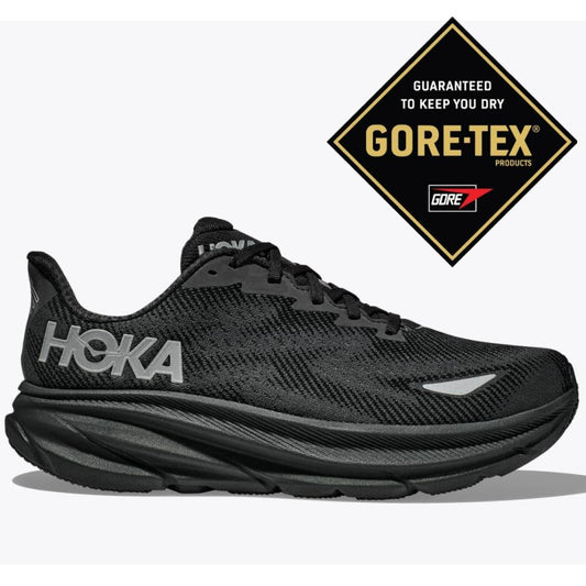 Hoka Clifton 9 GTX Running Shoes Women's (Black)