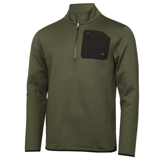 Calvin Klein Delta Half Zip Top Men's (Khaki)