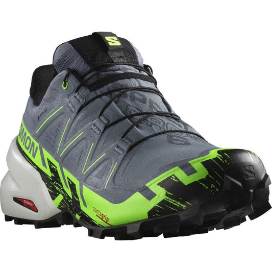 Salomon Speeedcross 8 Gore Tex Trail Shoes Men's (Flint Stone Green Gecko)