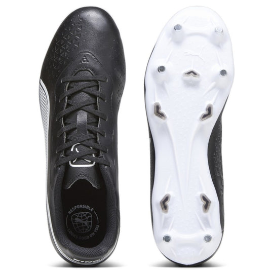 Puma King Match SG Football Boots Men's (Black White)