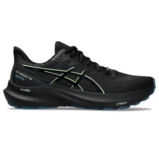 Asics GT 2000 12 Gore Tex Running Shoes Men's (Black Green 001)
