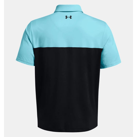 Under Armour Tee To Green Colour Block Polo Shirt Men's (Black Blue 002)
