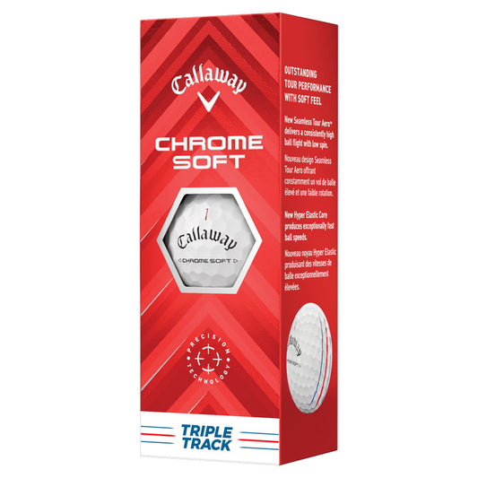 Callaway Chrome Soft Triple Track Golf Balls x 3