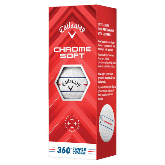 Callaway Chrome Soft 360 Triple Track Golf Balls x 3