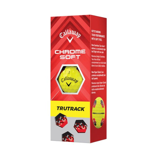 Callaway Chrome Soft TruTrack Golf Balls x 3