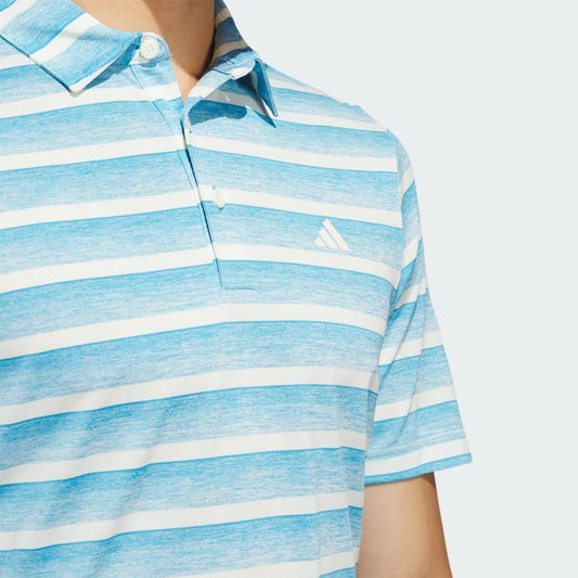 Adidas Two Colour Stripe Polo Shirt Men's (Semi Blue IU4334)