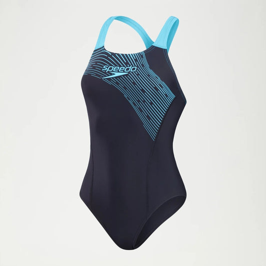 Speedo Medley Logo Swimsuit Women's (Navy Blue 844)