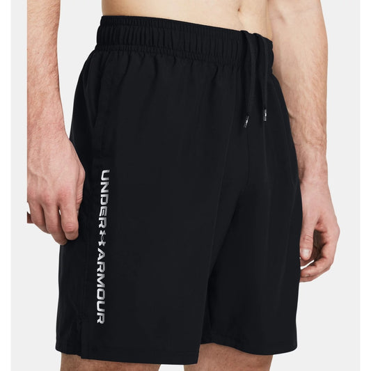 Under Armour Tech Woven Wordmark Shorts Men's (Black White 001)