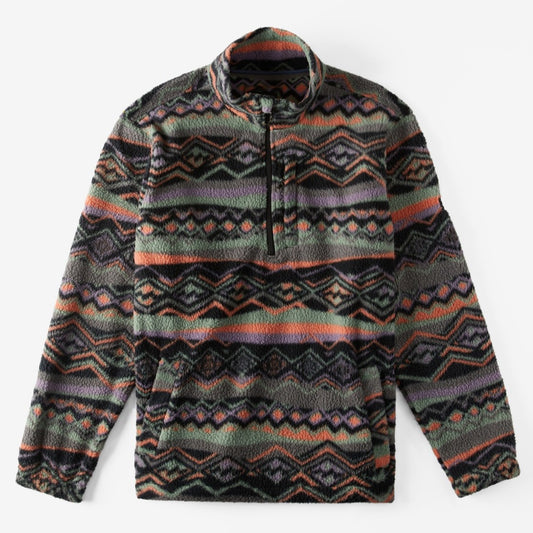 Billabong Boundary Half Zip Mock Neck Fleece Men's (Grey Violet GVO)