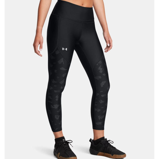 Under Armour Tech Printed Panel Anke Leggings (Black 001)