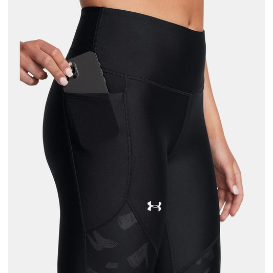Under Armour Tech Printed Panel Anke Leggings (Black 001)