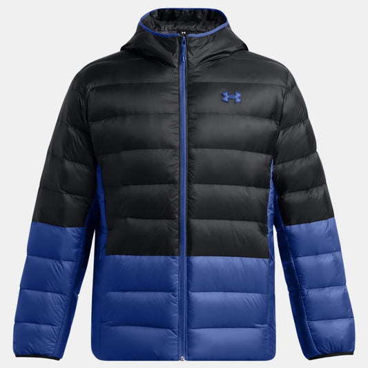 Under Armour Legend Down Hooded Jacket Men's (Black Blue 002)