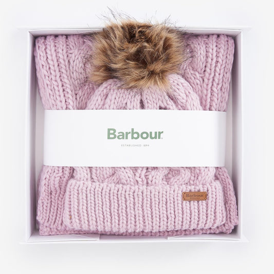 Barbour Penshaw Beanie & Scarf Gift Set