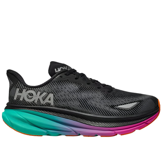 Hoka Clifton 9 Gore Tex Running Shoes Men's (Black Blue)