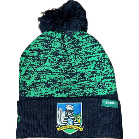 Limerick GAA Bobble Hat Unisex (Navy Green)