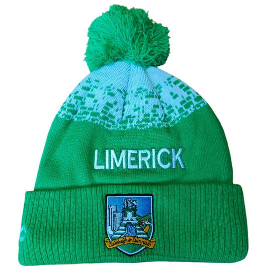 Limerick GAA Bobble Hat Unisex (Green)
