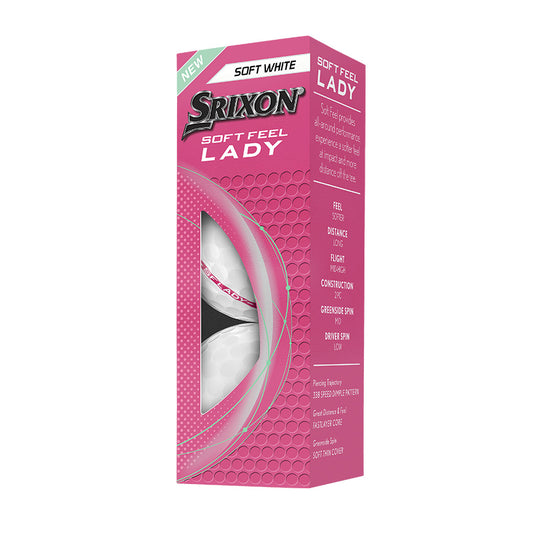 Srixon Soft Feel Lady 9 Golf Balls x 3