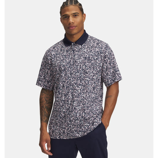 Under Armour Matchplay Printed Polo Shirt Men's (Navy Grey 418)