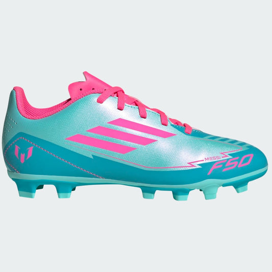 Adidas F50 Club FG Messi Football Boots Kid's (Aqua Pink IH0932)