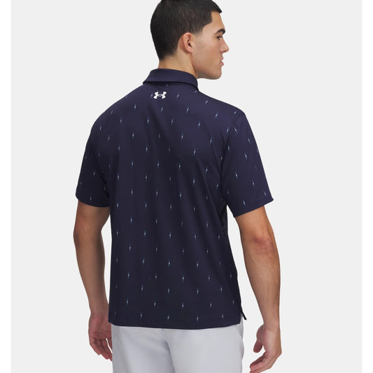 Under Armour Tee To Green Printed Polo Shirt Men's (Midnight Navy 413)