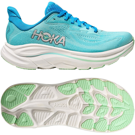 Hoka Clifton 10 Running Shoes Women's Wide (Skyward Blue)