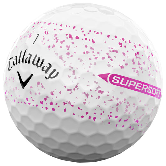 Callaway Supersoft Splatter 360 Golf Balls x 3 (Pink)