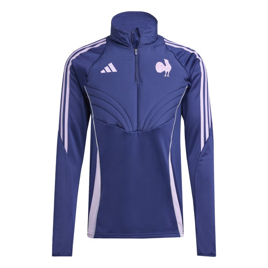 Adidas France Rugby Training Half Zip Top Men's (Navy Purple JW7191)