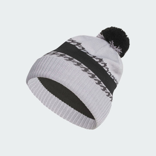Adidas Cold Rdy 3 Stripes Pom Beanie Men's (Grey Black JX2351)