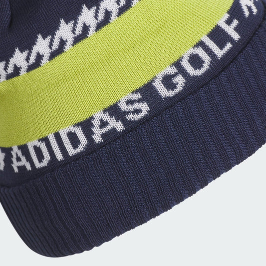 Adidas Cold Rdy 3 Stripes Pom Beanie Men's (Navy Green JX2350)