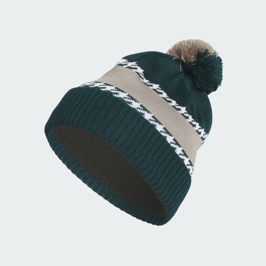 Adidas Cold Rdy 3 Stripes Pom Beanie Men's (Green JL5656)