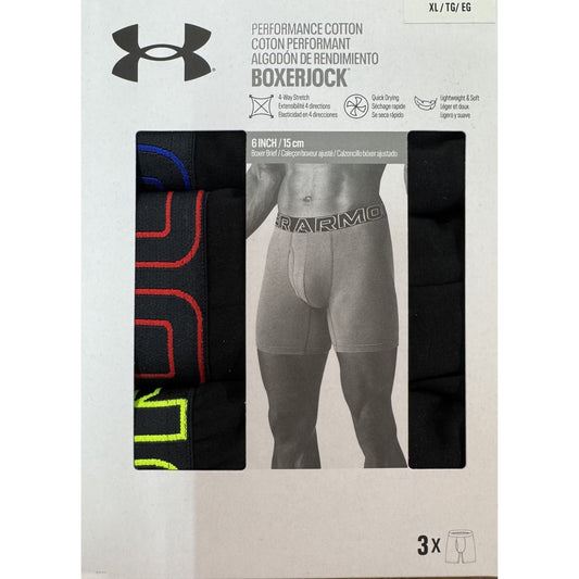 Under Armour Performance Cotton 6" Boxers (3 Pack)