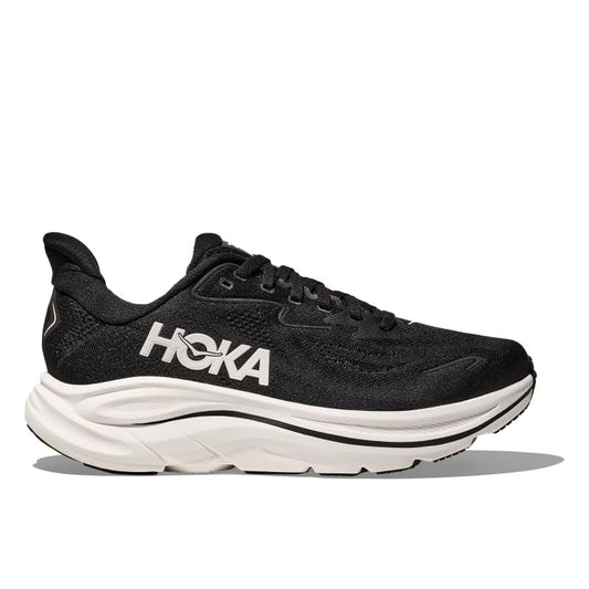 Hoka Clifton 10 Running Shoes Men's Wide (Black White)
