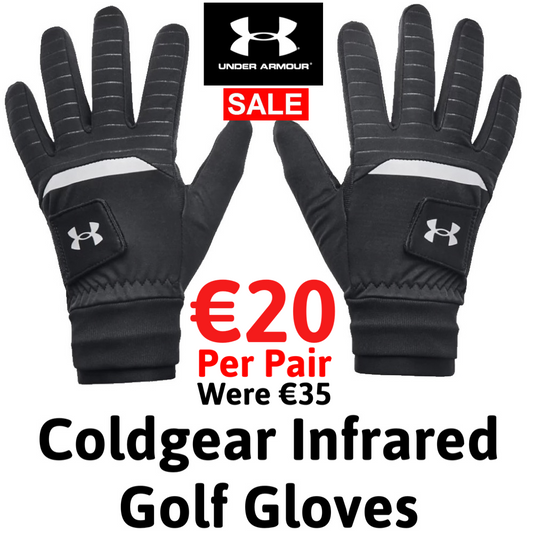 Under Armour Coldgear Infrared Golf Gloves Pair Mens (Black 001)