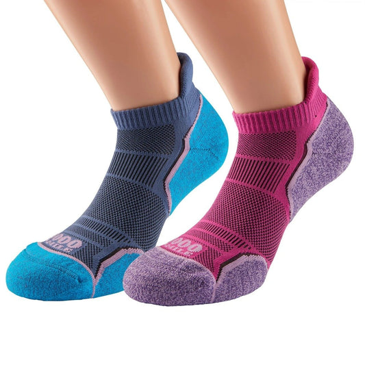 1000 Mile Run Socklet Twin Pack Ladies