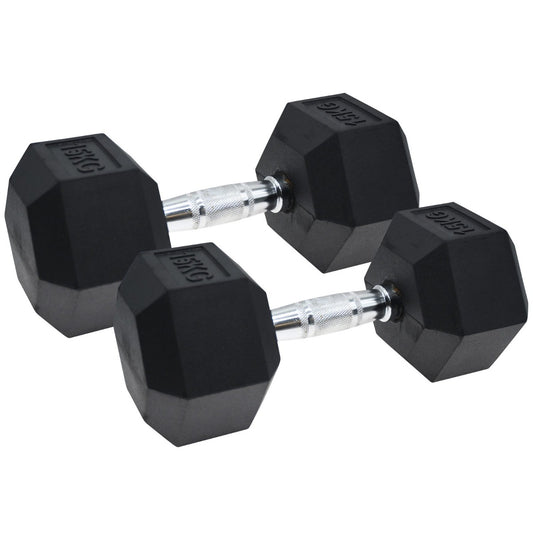 Ufe Pro Hex Dumbells 15kg X 2
