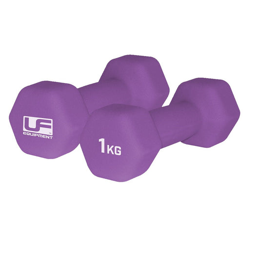 Urban Fitness Hex Dumbells Neoprene Covered 1kg