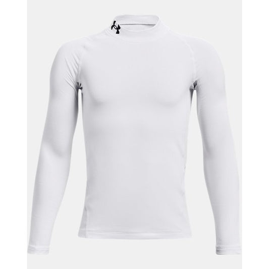 Under Armour Coldgear Mock Long Sleeve Baselayer Junior (White 100)