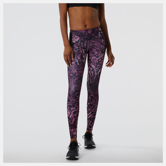 New Balance Printed Impact Run Tights Women's (Raisin)