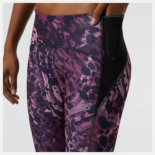 New Balance Printed Impact Run Tights Women's (Raisin)