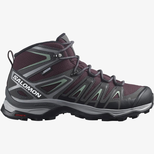 Salomon X Ultra Pioneer Mid GTX Trail Boots Women's (Wine Tasting Granite)
