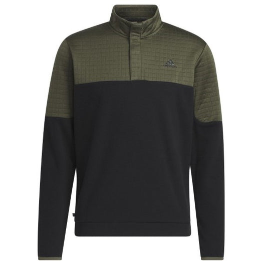 Adidas Golf DWR Colourblock Quarter Zip Sweatshirt Men's (Olive Black)