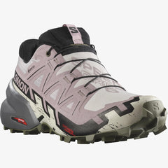Salomon Speedcross 6 Gore Tex Trail Shoes Women's (Ashes of Roses Olive)