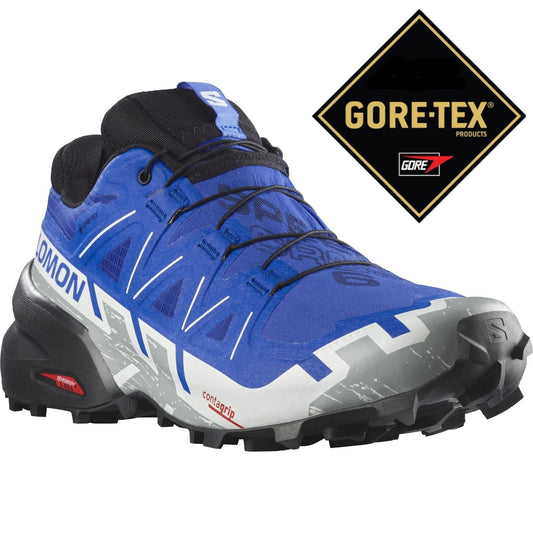 Salomon Speedcross 6 Gore Tex Trail Running Shoes Men's (Nautical Blue Black White)