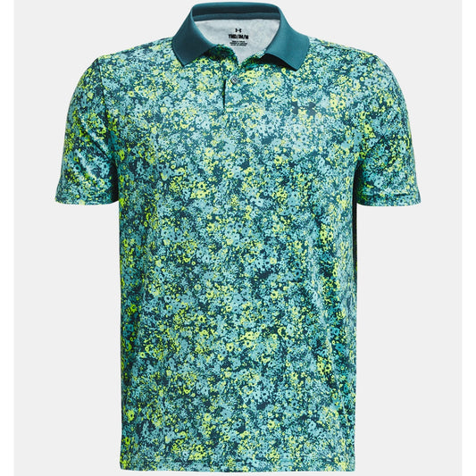Under Armour Performance Floral Speckle Polo Shirt Boys (Lime 369)
