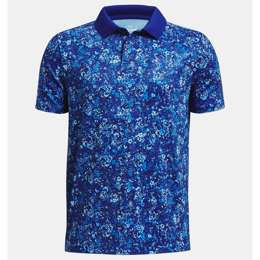Under Armour Performance Floral Speckle Polo Shirt Boys (Royal 400)
