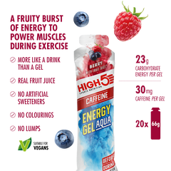 High 5 Energy Gel Aqua Plus 66g Caffeine