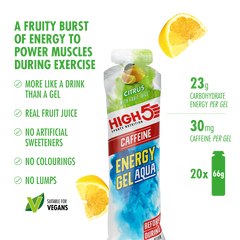 High 5 Energy Gel Aqua Plus 66g Caffeine